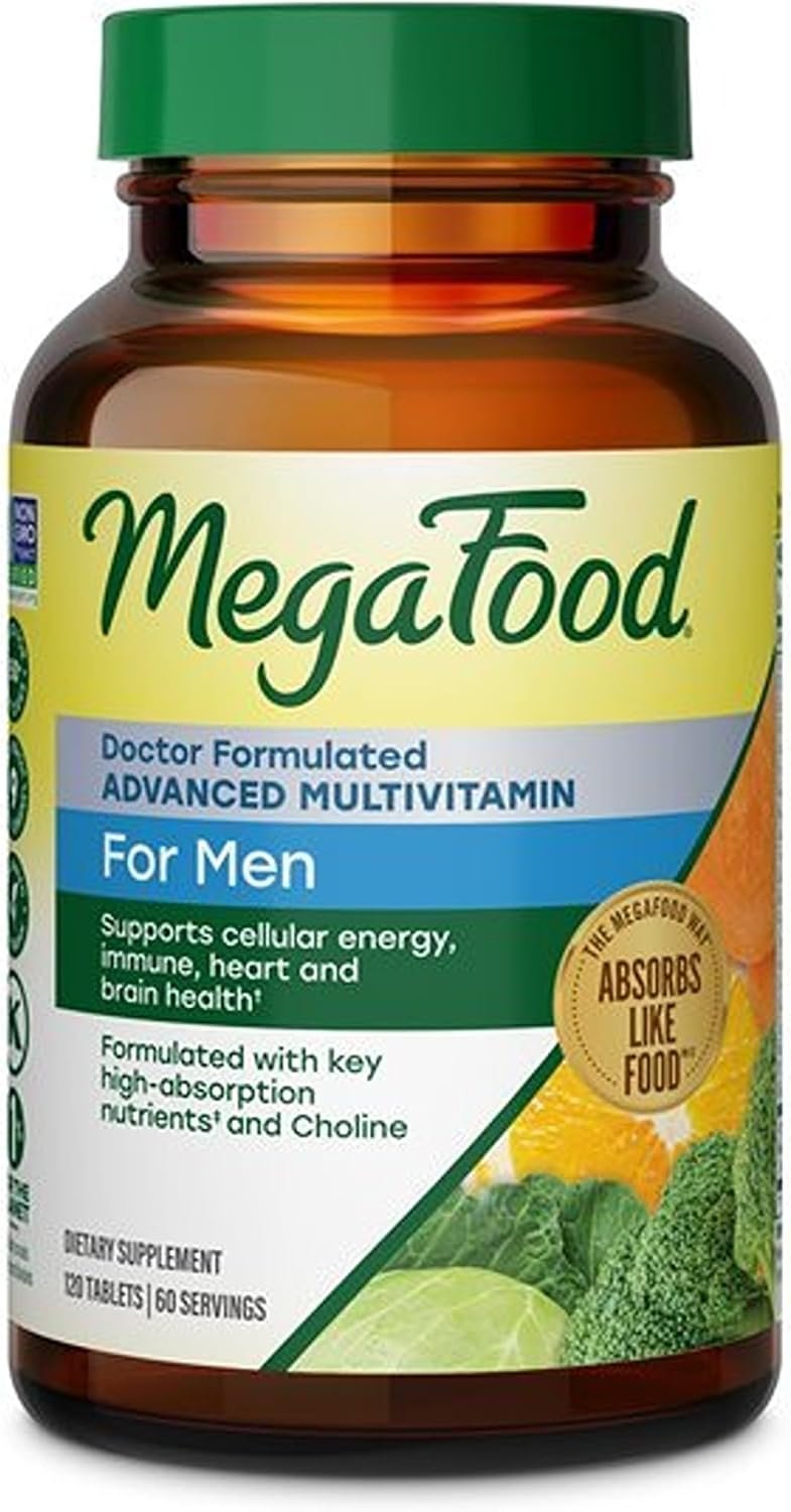 MegaFood Advanced Multivitamin for Men, Doctor Formulated, 120 Tablets