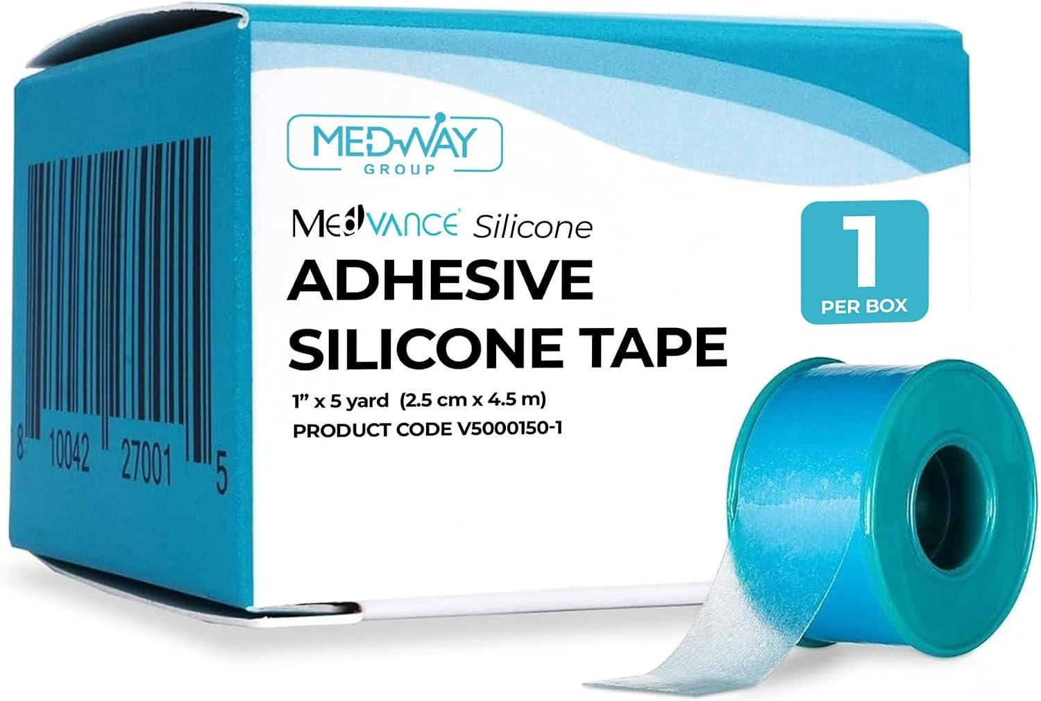 MedVance Silicone Adhesive Medical Tape, Scar Sheet,1″ x5′ (1 Pack)