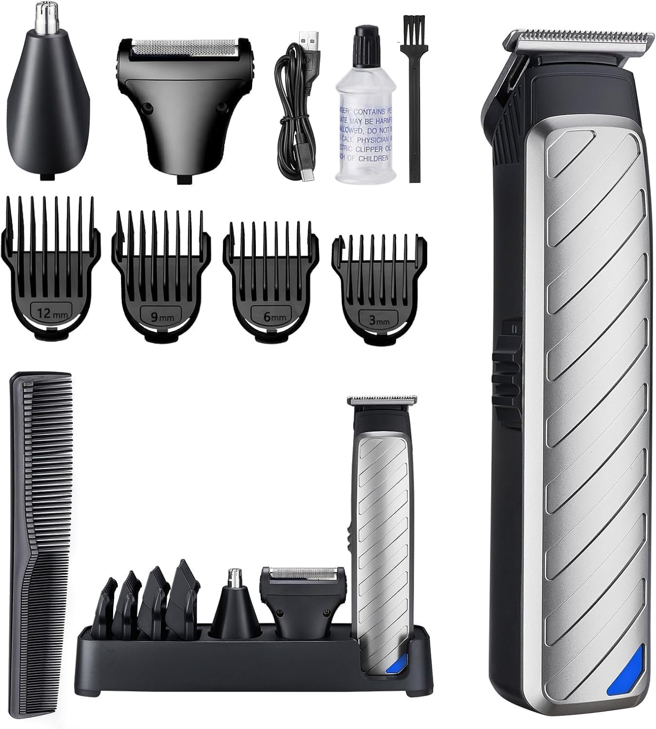 Beard Trimmer for Men, 3-in-1 Grooming Kit