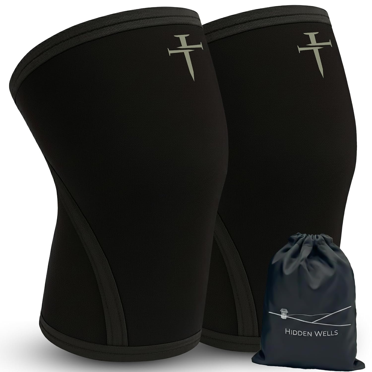 Christian Knee Sleeves for Weightlifting (Cross, Medium)