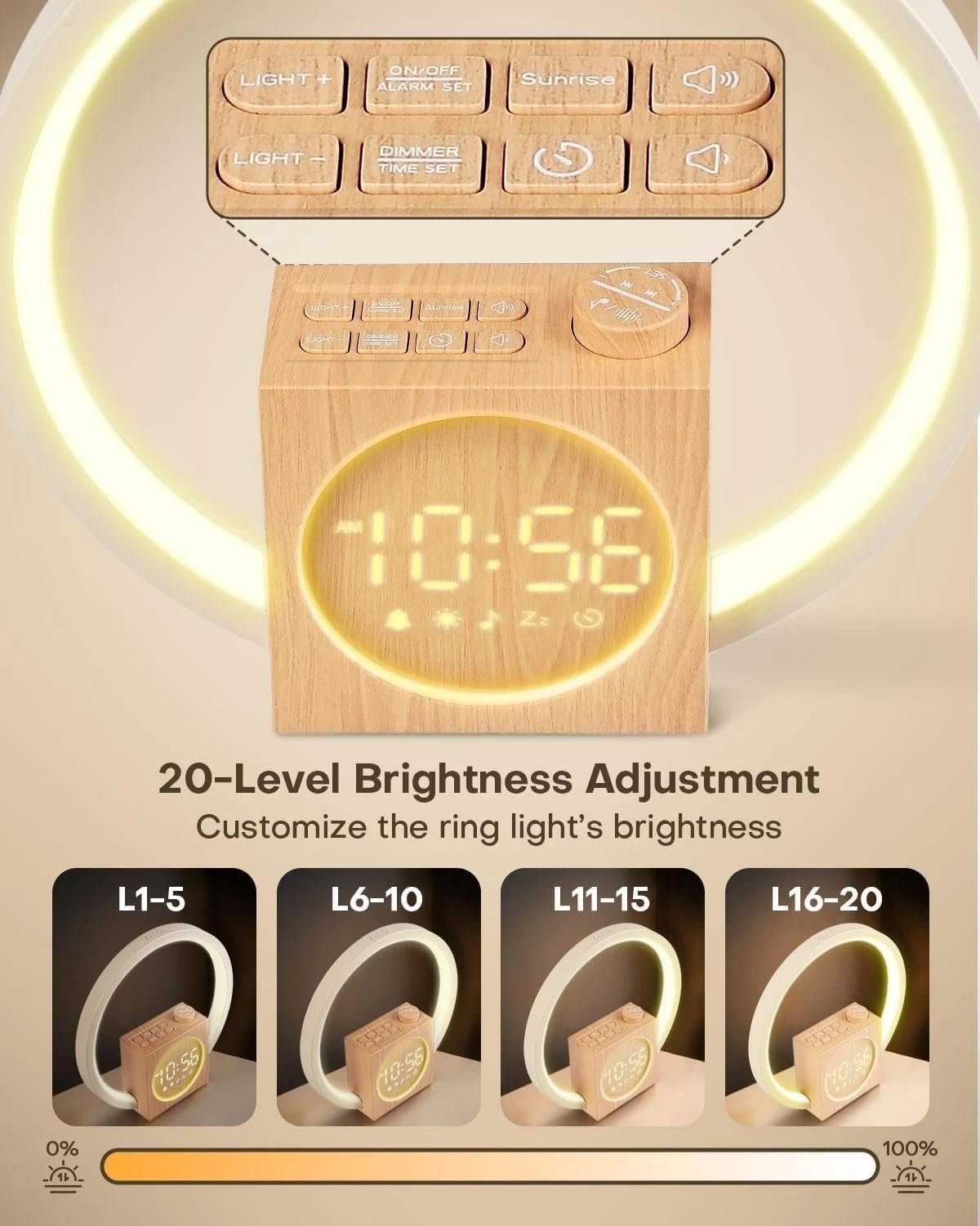 Sunrise Alarm Clock with Sound Machine