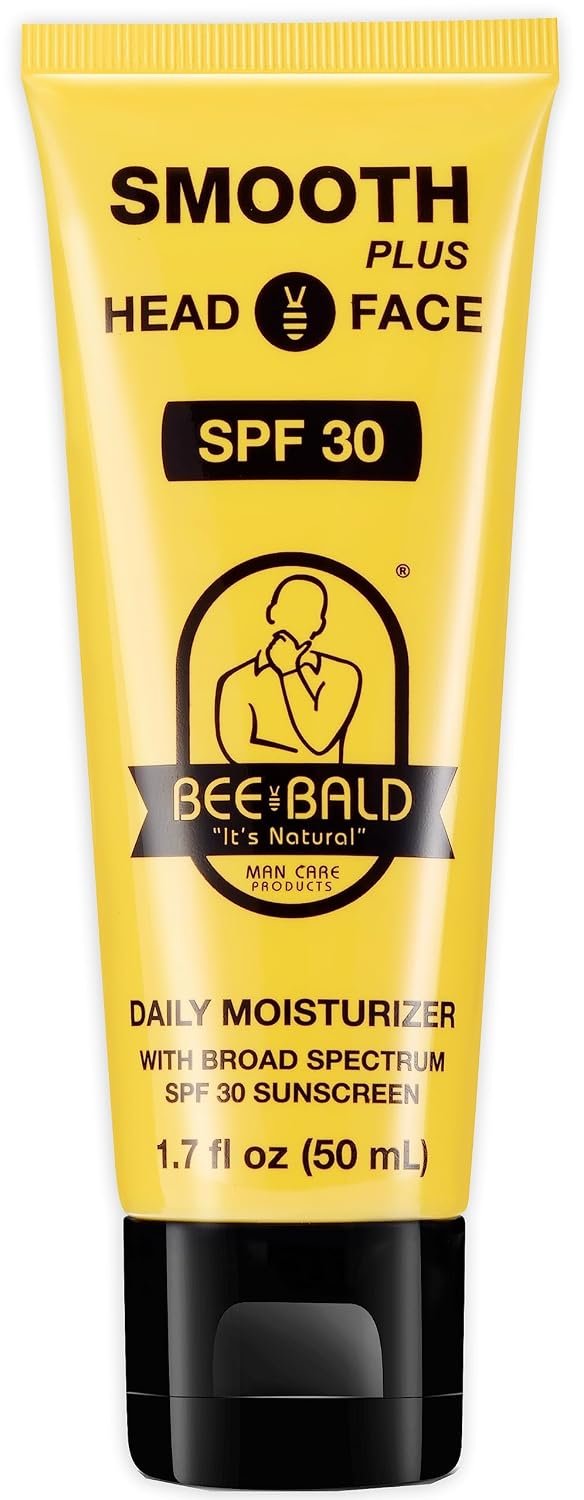 Bee Bald SMOOTH+ Head & Face Sunscreen SPF 30, Scalp Moisturizer, 1.7 fl oz