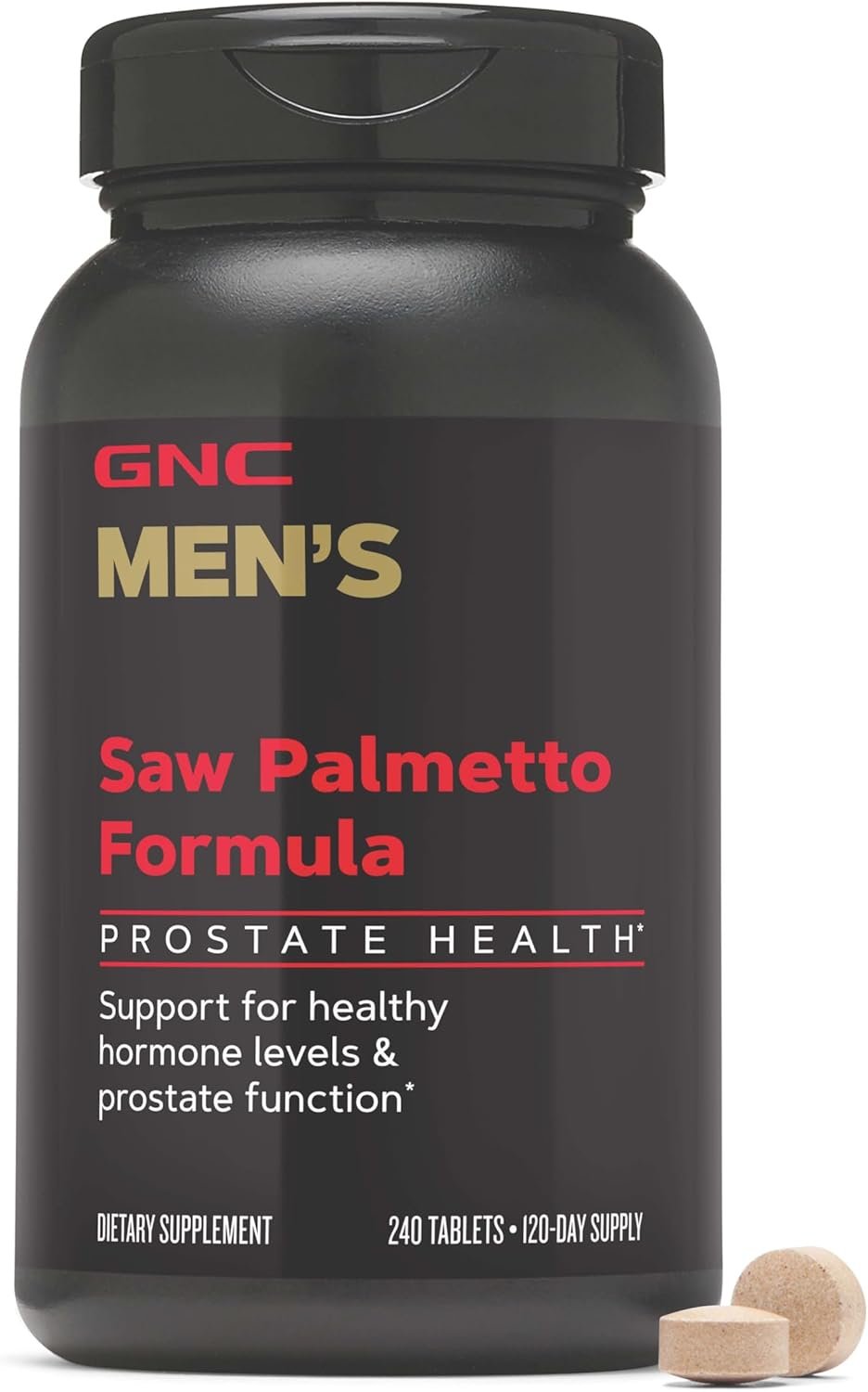 GNC Mega Men Saw Palmetto for Men, Healthy Hormone Levels, 240 Tablets