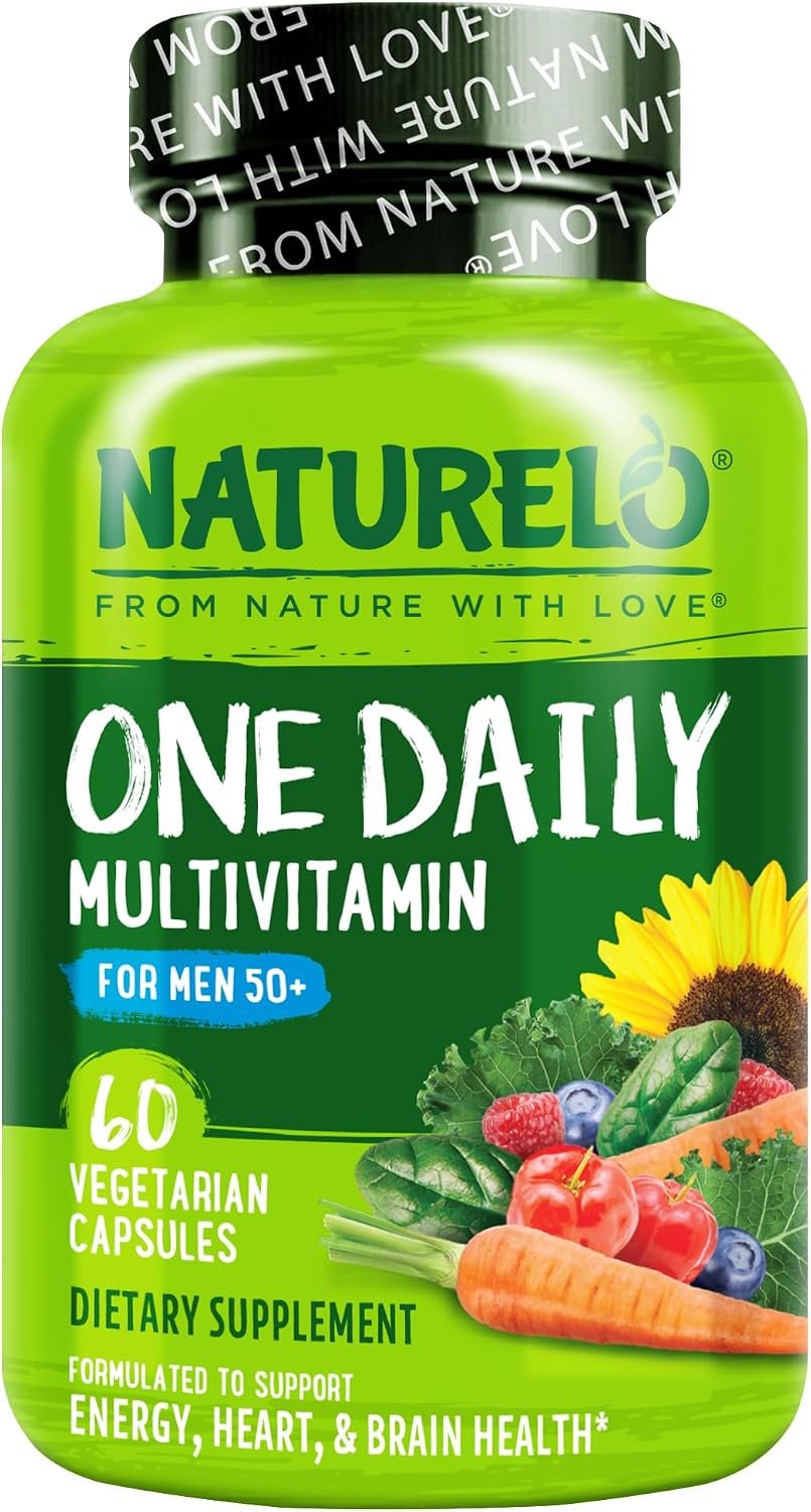 NATURELO Multivitamin for Men 50+ – One Daily, 60 Vegetarian Capsules