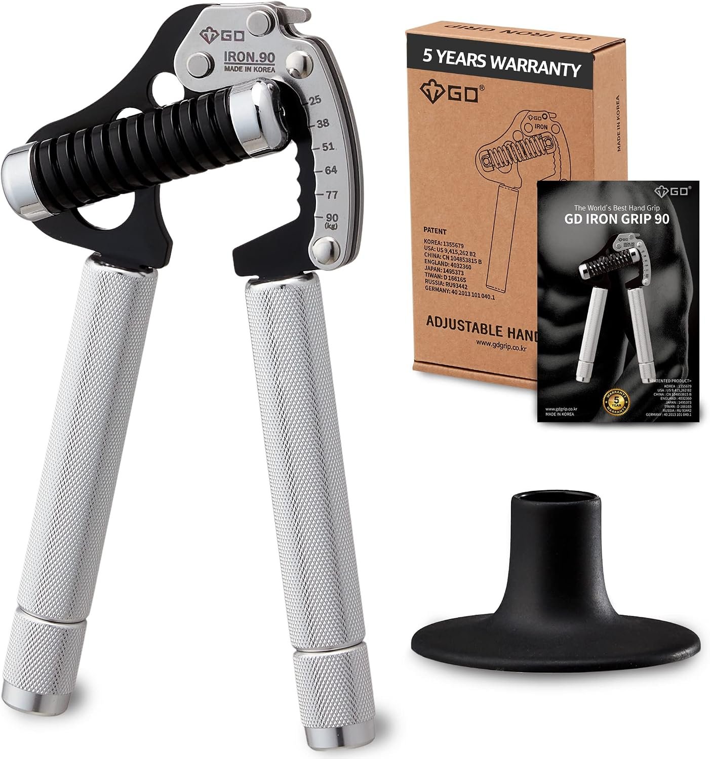 GD IRON GRIP Grip Strength Trainer Hand Gripper Forearm Strengthener Metal