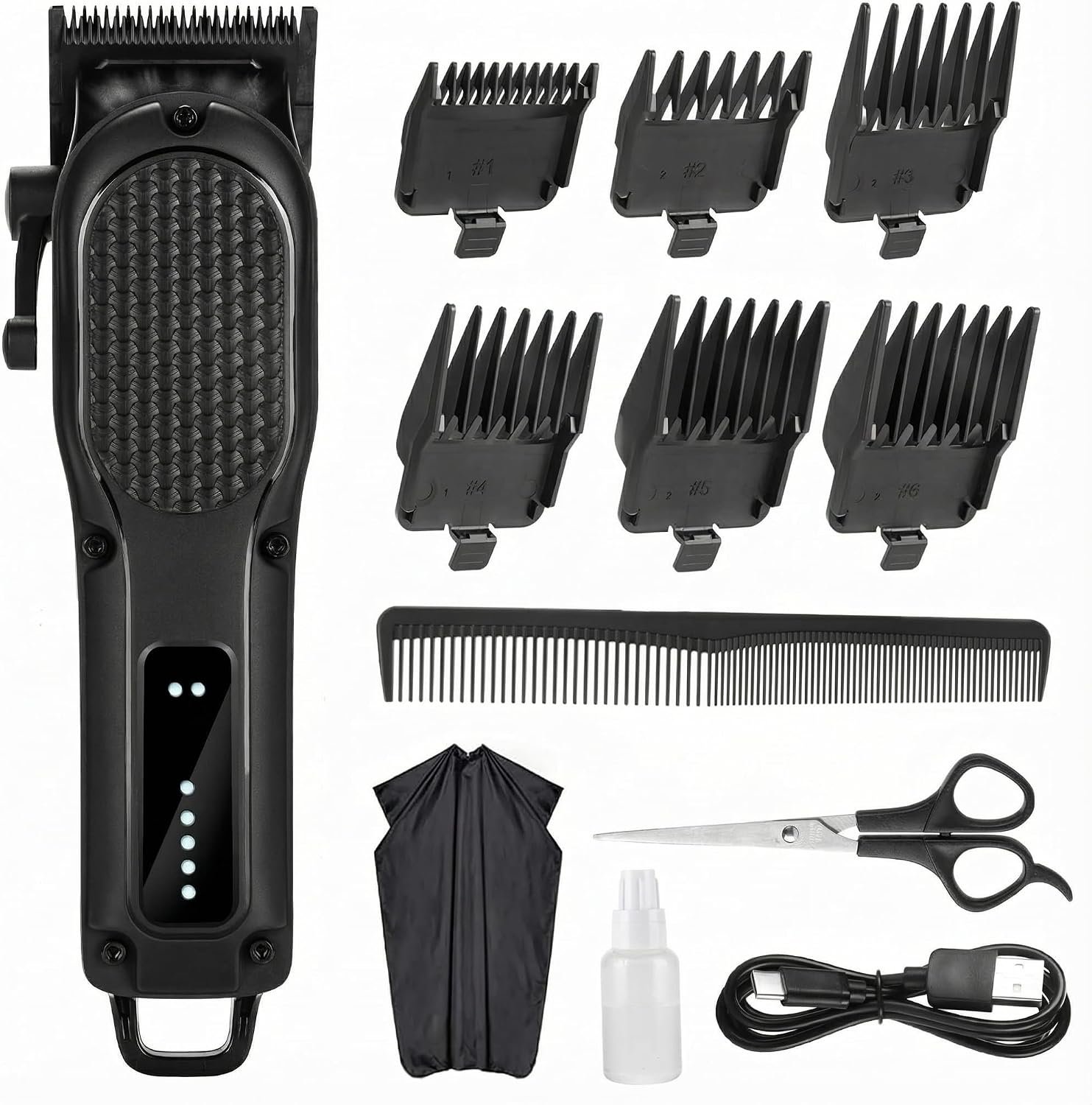 Men’s Hair Clippers for Professional Hair Trimmer Cordless Rechargeable Powerful Beard Trimmer Hair Cutting Grooming Tool