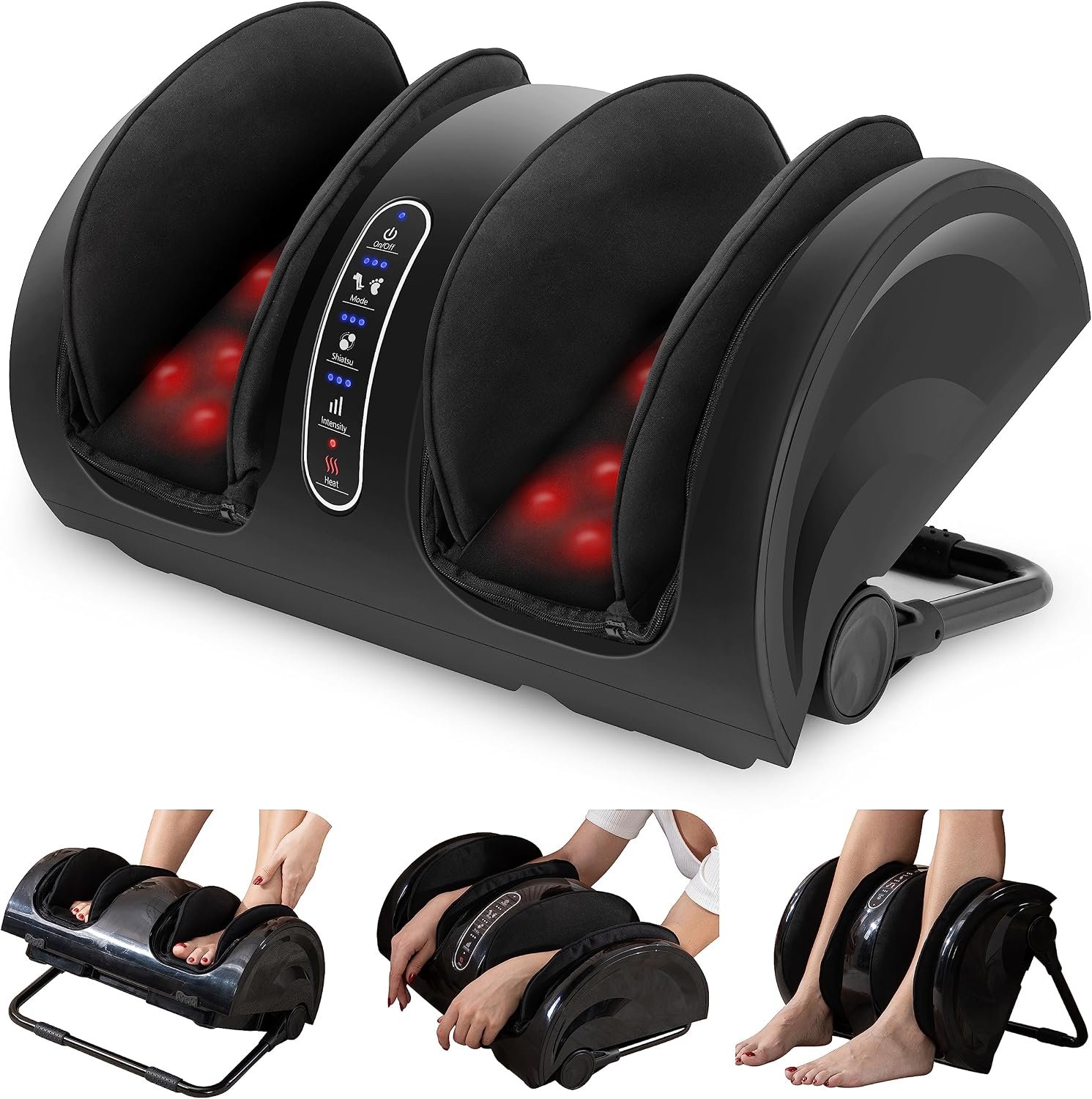 Snailax Shiatsu Foot Massager Machine with Heat, 3 Modes Calf Massager