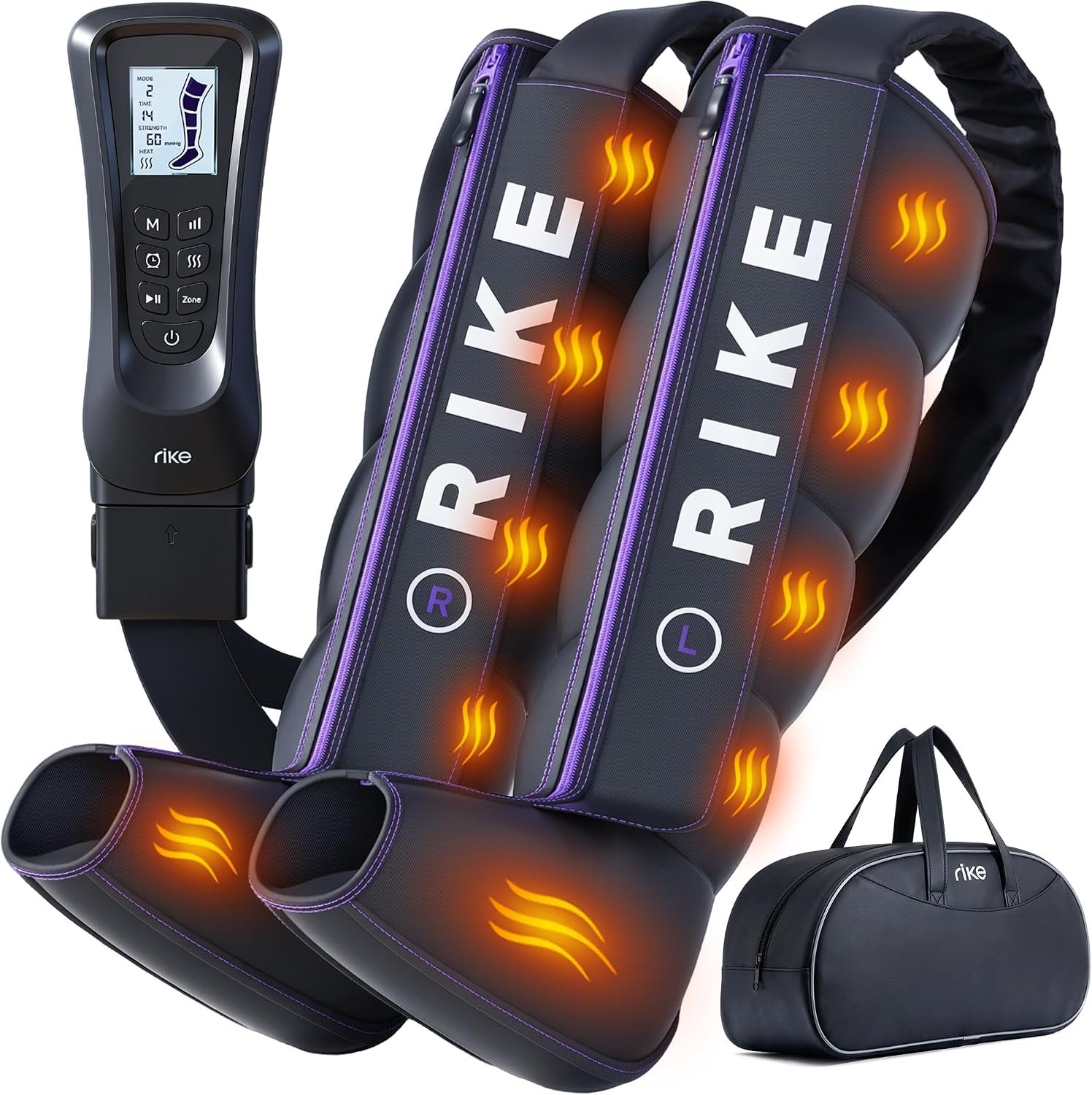 RIKE Leg Compression Massager with Heat for Circulation and Pain Relief FSA