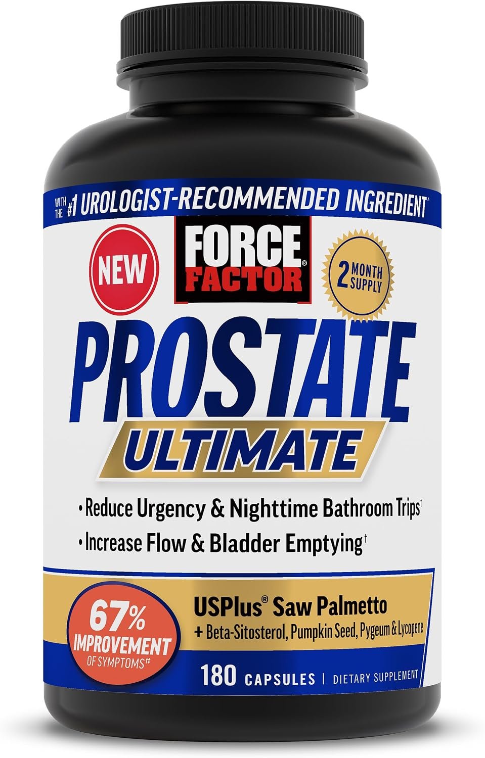 Force Factor Prostate Ultimate, Prostate Health Supplement for Men