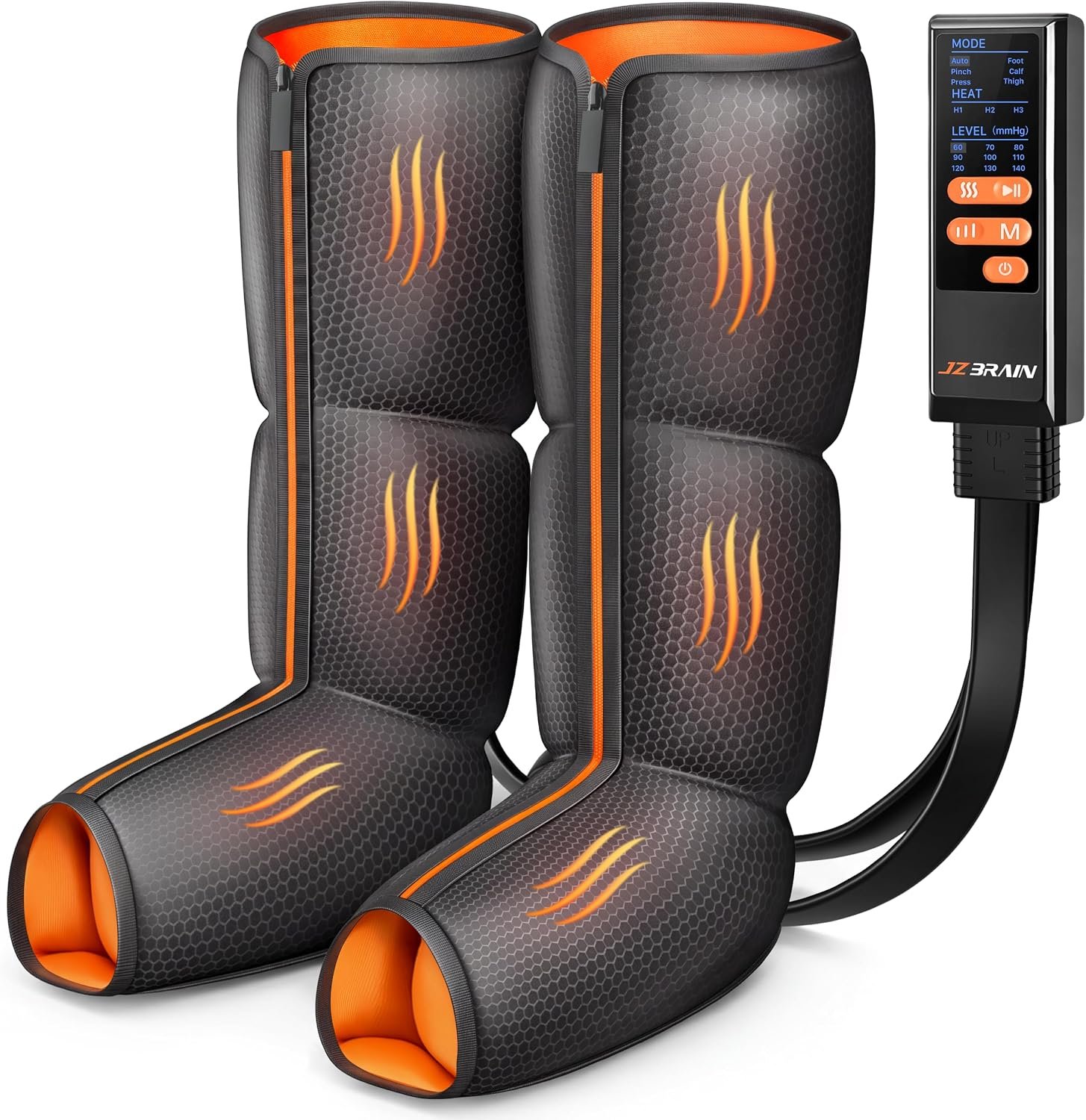 JZBRAIN Air Compression Leg Massager with Heat for Circulation, Pain Relief
