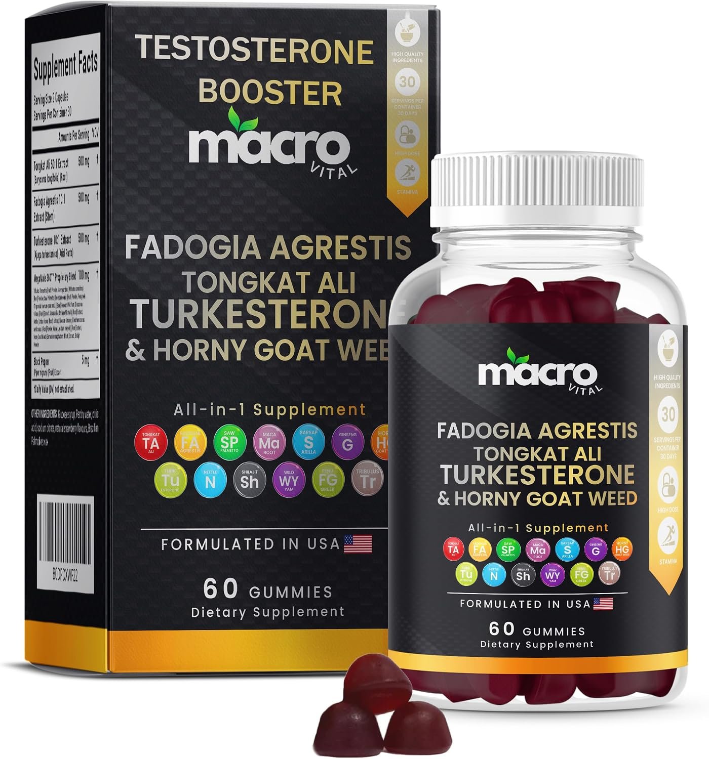 Testosterone Booster for Men Gummies [Lab Tested] Masculinity Boost