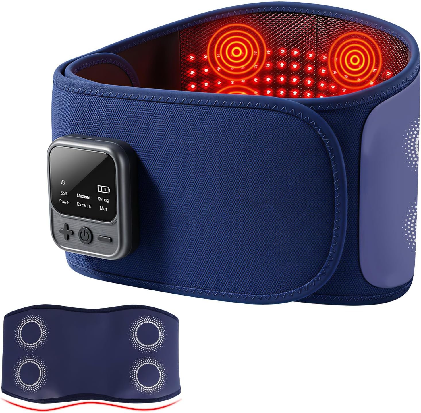 Red Light Therapy Belt, Cordless Infrared Massage Belt for Waist Back