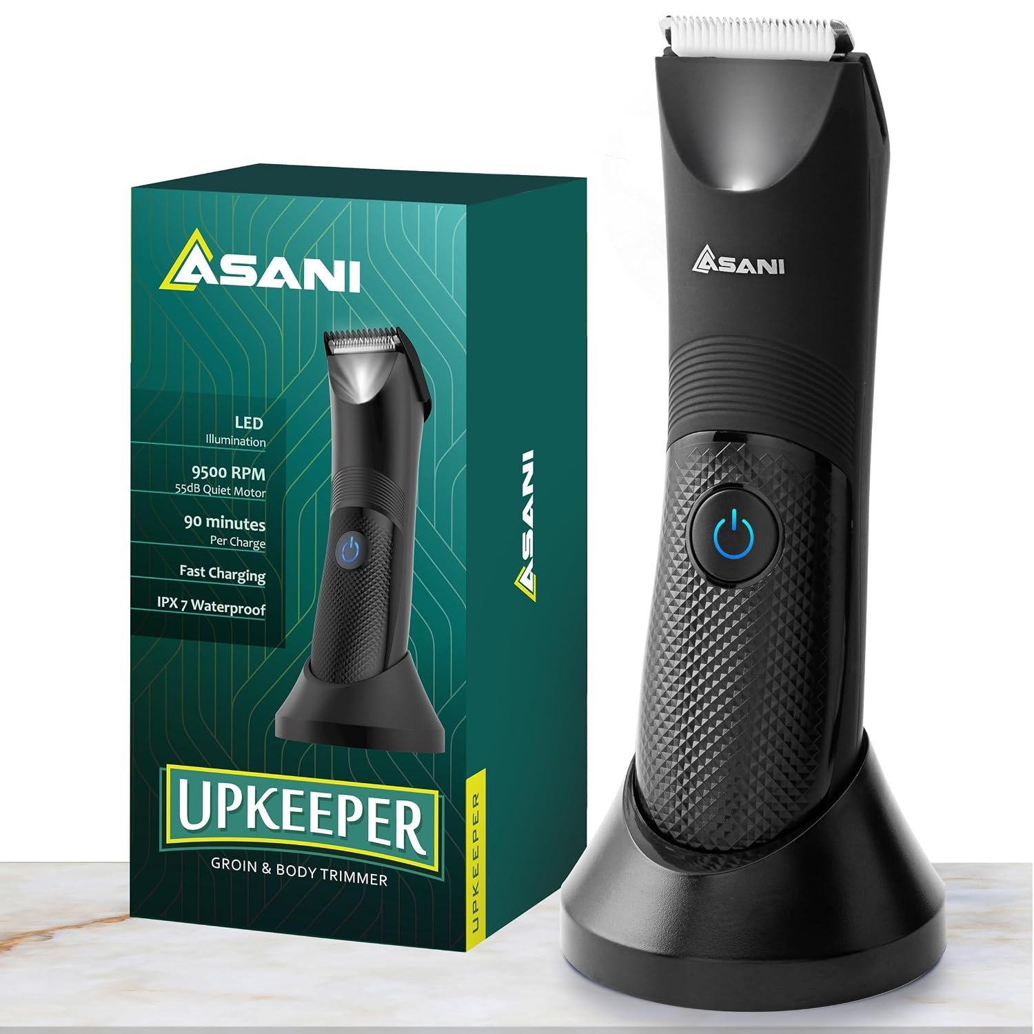 Upkeeper Body Hair Trimmer & Groomer for Men, Rechargeable Electric Shaver