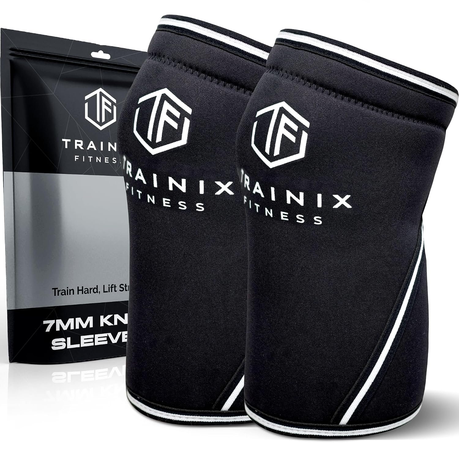7mm Neoprene Compression Knee Sleeves For Men & Women, Gym Workout Brace Support Sleeve Suitable For Powerlifting, Weightlifting, Crossfit, Knee Compression Brace, Knee Brace For Men | Medium (Pair)
