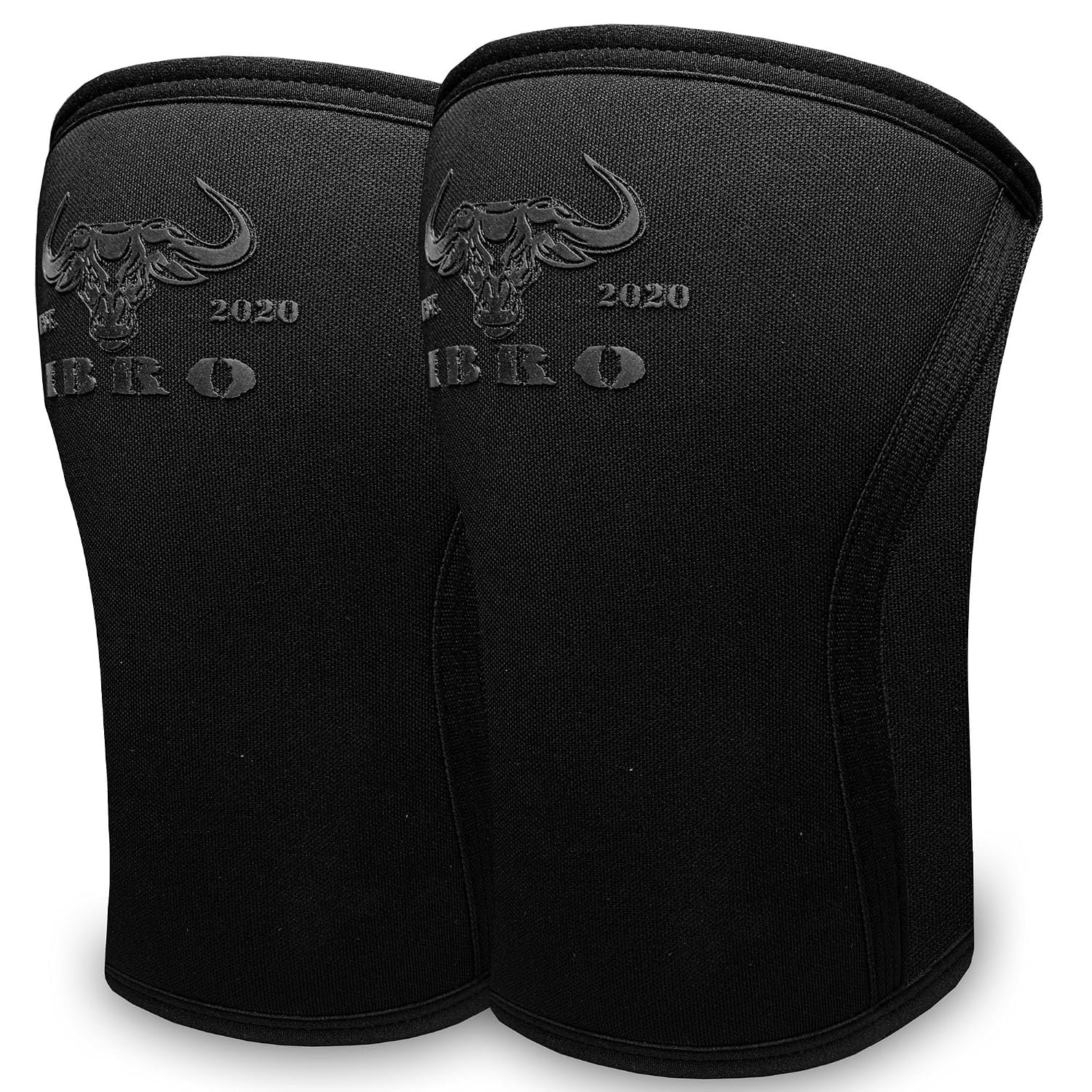 7MM Weightlifting Knee Sleeves (Pair), Compression Brace for Men Black L