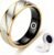 Smart Ring for Women Men, Two-Tone Gold Silver Health Tracker Ring with Sleep Heart Rate Blood Oxygen Monitor, Waterproof Titanium Smart Rings, Fitness Activity Tracker Ring for Sports Daily Wear #8