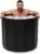 Ice Bath Cold Plunge Tub for Athletes–Portable Ice Bath for Adults, 6-Layer Insulated Foldable Bathtub for Cryotherapy & Muscle Recovery, Space-Saving Cold Plunge Tub for Home Gym (Black25.9×27.5IN)