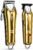 Cordless Hair Clipper and T-Blade Trimmer Set for Men and Women, Gold
