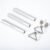 Aluminum Resistance Band Bar, 3-Section Detachable Heavy Duty Workout Bar for Resistance Band Exercises, Strength Training, and Home Gym (Metal Bar-Enlarged Hooks)