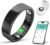 BIEMHA IP68 Waterproof Smart Ring – Fitness & Health Tracker with Sleep/Exercise Monitoring, Unisex for Women Men, iOS & Android Compatible, Long Lasting Battery Life, No Subscription (Black, 8)