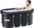 HOROW XL Large Oval Ice Bath Tub for Athletes, 100 Gallons Portable Cold Plunge Tub for Recovery and Cold Water Therapy, Multiple Layered Ice Plunge Tub with Cover for Family Gardens, Gym, Outdoor Use