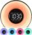 Wake Up Light Sunrise Alarm Clock with Sunrise Sunset Simulation 23 Nature Sleep Sounds 13 Colors Night Light Dual Alarms Snooze Function Sleep Aid for Heavy Sleepers Kids Adults (Black)