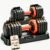 FEIERDUN Adjustable Dumbbell Set, Weight Set for Home Gym, 5/10-in-1 Free Weight Adjustable Dumbbells, Single Hand Twist Adjust with Non-Slip Handles, 90% Space Saving Strength Training for both Men&Women