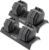 CAP ADJUSTABELL Adjustable Dumbbell Set, Premium Quick Select Adjustable Weights for Strength Training, Singles & Pairs, 25 LB & 55 LB, Hex Dumbbells, Multiple Handle Options