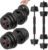 FDS4 Adjustable Dumbbell Set, 20/30/40/60/80 lb Free Weight Set with Connector, 3-in-1 Design for Dumbbell, Barbell, and Weight Plate Training, Home Gym Fitness Equipment for Men and Women