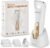 Pubic & Body Hair Trimmer for Men, 2 In 1 Electric Ball Groin Razor Shaver with Ceramic Blade, No Nick Mens Grooming Kit for Wet/Dry Use, Cordless Charging Body Groomer with Led Display, White