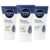 NIVEA MEN Sensitive Face Lotion, SPF 15 Sunscreen, Multipack, 3 x 2.5 FL OZ