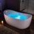 WOODBRIDGE 72″×35-3/8″ Double Slipper Whirlpool&Air, Heated Soaking Bathtub