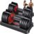 Adjustable Dumbbell Set of 2, 50LBS/100LBS Weights Dumbbell Set with Storage Box, 25lbs/50lbs Pair Adjustable Weights with Anti-slip Silicone Grip, 5-in-1/10-in-1 Quick-Lock Hand Weight Set For Home Gym Suit both Men and Women