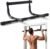 DMoose Fitness Pull Up Bar for Doorway – No Screwing or Slipping, Hanging Pullup & Chin Up Bar for Door Frame – Multi Grips for Strength Training with Installation Guide