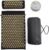 Acupressure Mat and Pillow Set for Back/Neck Pain Relief and Muscle Relaxation (Black/Gold)
