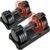 KANCHIMI Adjustable Dumbbell Set of 2, 5-in-1 Weights Dumbbell Set with Storage Box, 25lbs Adjustable Weights with Anti-slip Silicone Grip, Weight Set For Home Gym Suit both Men and Women