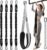 Pull Up Assistance Bands Set with 4 Levels, Adjustable Strap and Foot Rest