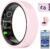 Smart Ring for Women, Pink Ceramic Design, Period Prediction, Gifts for Women, Stress & Sleep Monitor, Female Health Tracker, No Subscription Fee (#9)