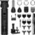Scttomon Beard Trimmer for Men Professional Mens Beard Grooming Kit T-Blade Trimmer Electric Shaver Razor Nose Body Trimmer Hair Cutting Kit Cordless 7 in 1 Black