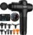 TOLOCO Massage Gun Deep Tissue, Percussion Massage Gun with 10 Replacement Heads, Super Quiet Portable Electric Massager for Athletes, Relax, Fathers Day Dad Gifts, Black