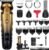 Hatteker Men’s Beard Trimmer Kit Electric Razor Shaver Professional Hair Clipper with Zero Gapped T-Blade Nose Ear Beard Body Trimmer for Men Waterproof Cordless Grooming Kit 6 in 1