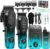 Hair Clippers for Men Professional, 4-in-1 Cordless Barber Kit with Hair Clipper, Detail Trimmer, Foil Shaver and Nose Trimmer, Digital Display, Guide Combs, Scissors and Cape