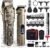 Hatteker Professional Hair Clippers for Men Beard Trimmer Clippers and Trimmer Set Waterproof T-Blade Trimmer Cordless Grooming Kit Nose Body Hair Trimmer Barber Clippers Hair Cutting Kit